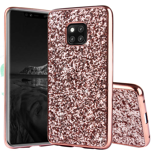 Electroplating Flash Powder PC + TPU Hybrid Mobile Casing for Huawei Mate 20 Pro