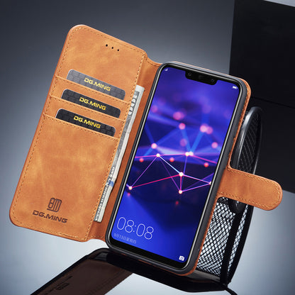 DG.MING Retro Style Leather Stand Protective Case for Huawei Mate 20 Lite