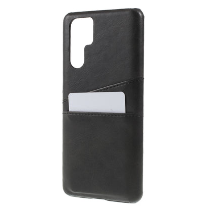 [Double Card Slots] PU Leather Coated PC Phone Cover for Huawei P30 Pro