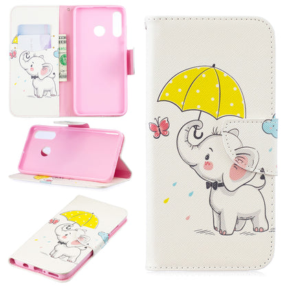 [Pattern Printing] Leather Wallet Protective Case for Huawei P30 Lite