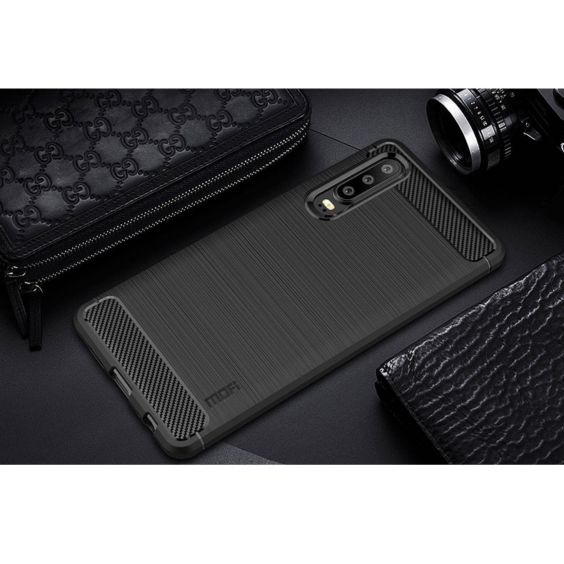 MOFI Carbon Fiber Texture Brushed TPU Case for Huawei P30