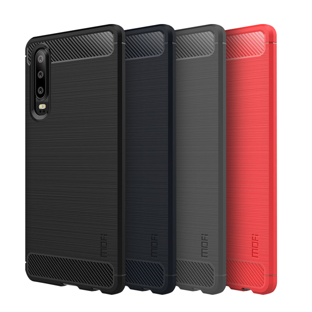 MOFI Carbon Fiber Texture Brushed TPU Case for Huawei P30