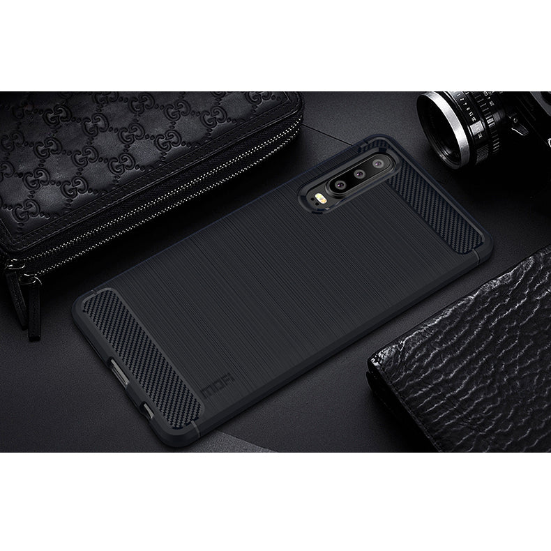 MOFI Carbon Fiber Texture Brushed TPU Case for Huawei P30