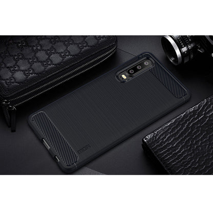 MOFI Carbon Fiber Texture Brushed TPU Case for Huawei P30