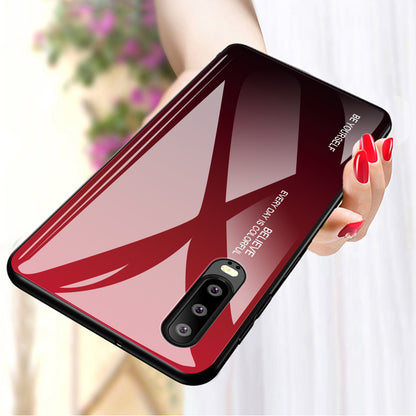 [Gradient Color] Glass + TPU + PC Hybrid Back Case for Huawei P30