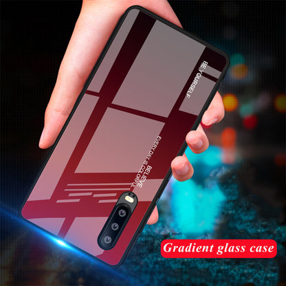 [Gradient Color] Glass + TPU + PC Hybrid Back Case for Huawei P30