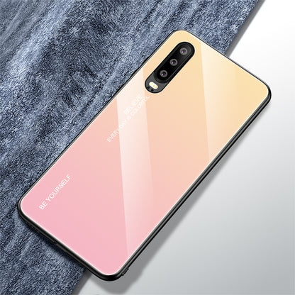 [Gradient Color] Glass + TPU + PC Hybrid Back Case for Huawei P30