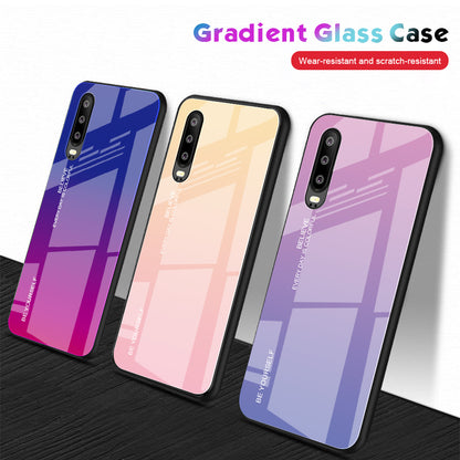 [Gradient Color] Glass + TPU + PC Hybrid Back Case for Huawei P30