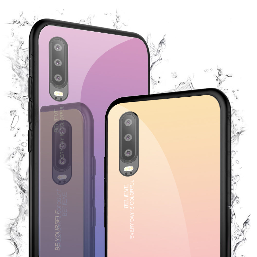 [Gradient Color] Glass + TPU + PC Hybrid Back Case for Huawei P30