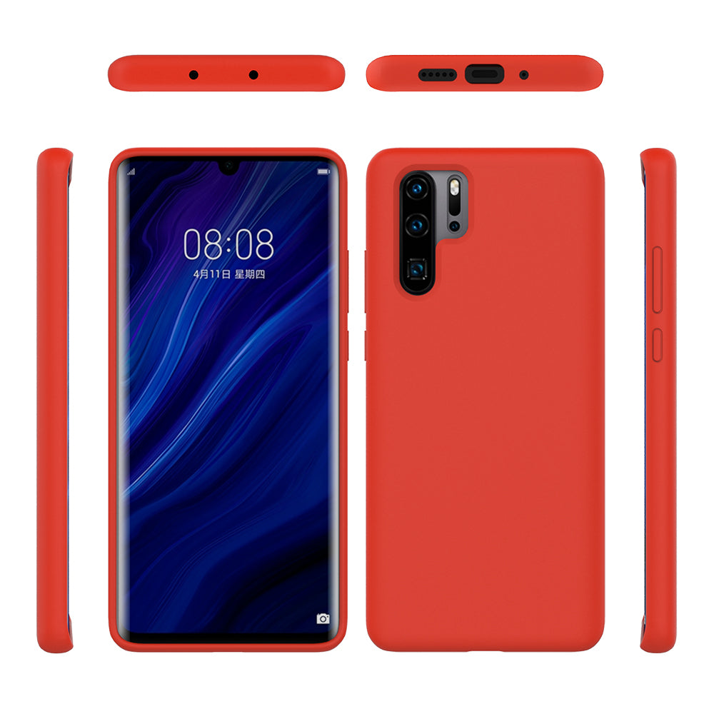 Liquid Silicone Phone Case for Huawei P30 Pro, Microfiber Lining Cushion Texture Protective Anti-Scratch Cover