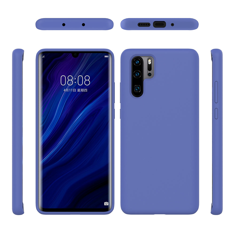 Liquid Silicone Phone Case for Huawei P30 Pro, Microfiber Lining Cushion Texture Protective Anti-Scratch Cover