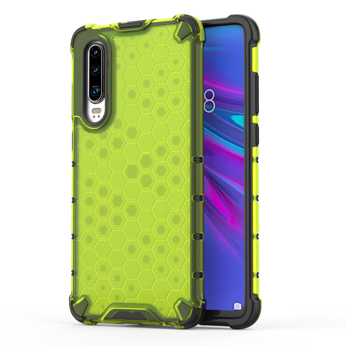 Honeycomb Pattern Shock-proof TPU + PC Hybrid Phone Case for Huawei P30