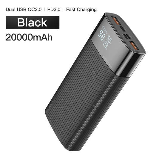 KUULAA 20000mAh Power Bank Portable Charger Type-C Externa Battery Pack Support PD 3.0 + QC 3.0 Quick Charge