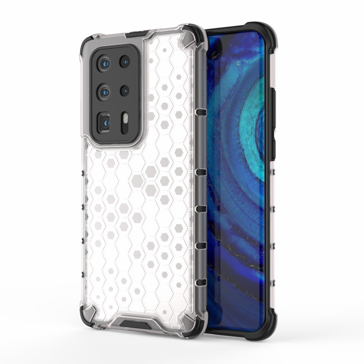 Honeycomb Pattern Shock-proof TPU + PC Hybrid Case for Huawei P40 Pro Plus