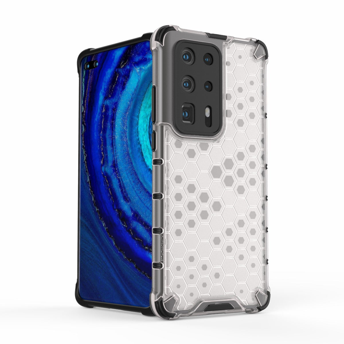 Honeycomb Pattern Shock-proof TPU + PC Hybrid Case for Huawei P40 Pro Plus