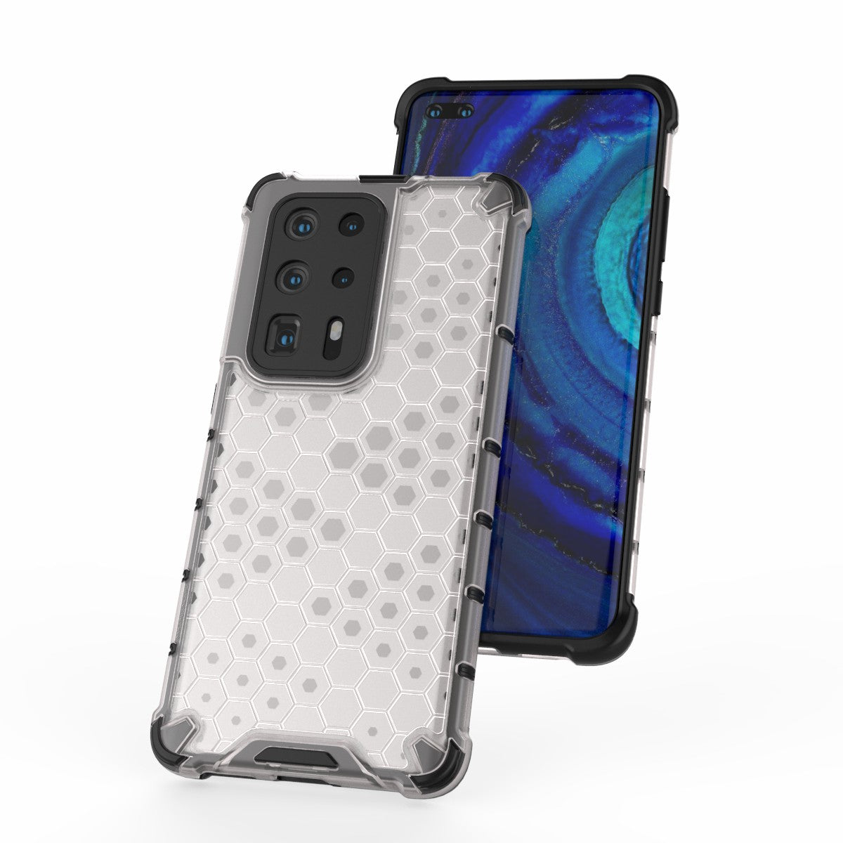 Honeycomb Pattern Shock-proof TPU + PC Hybrid Case for Huawei P40 Pro Plus