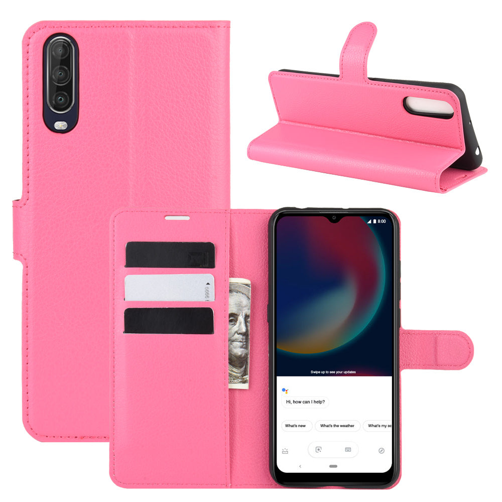 Litchi Surface Shell Leather Case for Wiko View 4/View 4 Lite