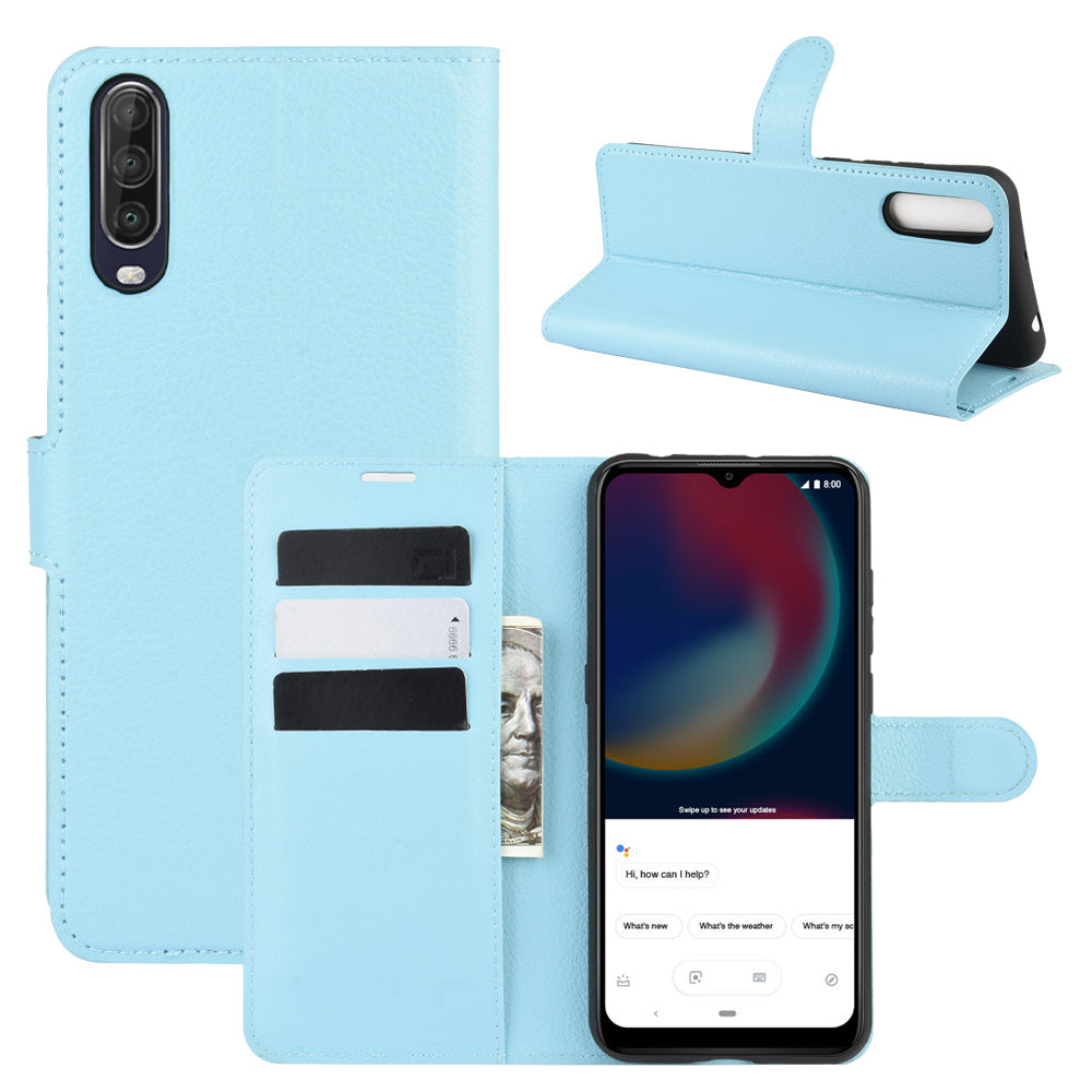 Litchi Surface Shell Leather Case for Wiko View 4/View 4 Lite