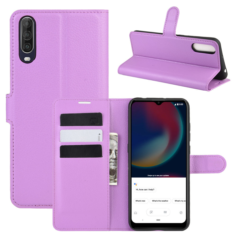 Litchi Surface Shell Leather Case for Wiko View 4/View 4 Lite