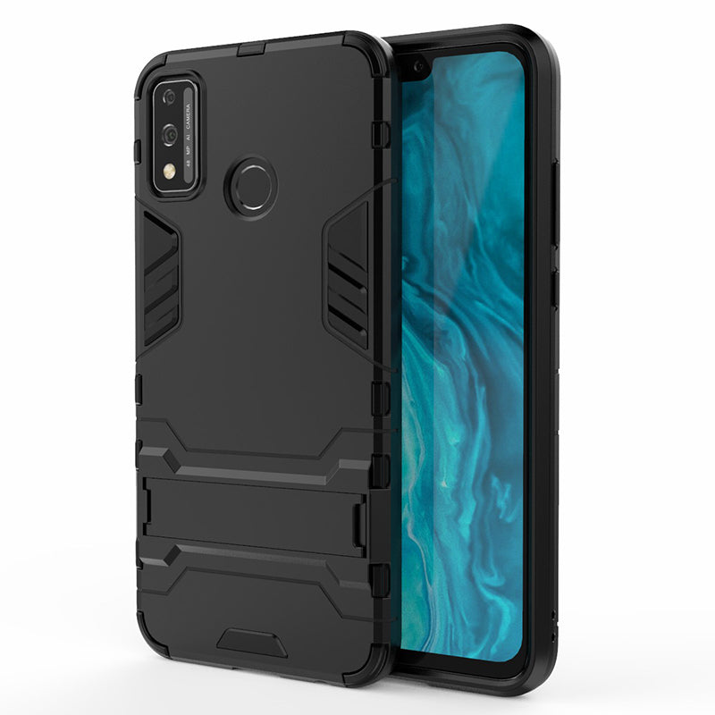 Plastic + TPU Hybrid Case with Kickstand for Honor 9X Lite