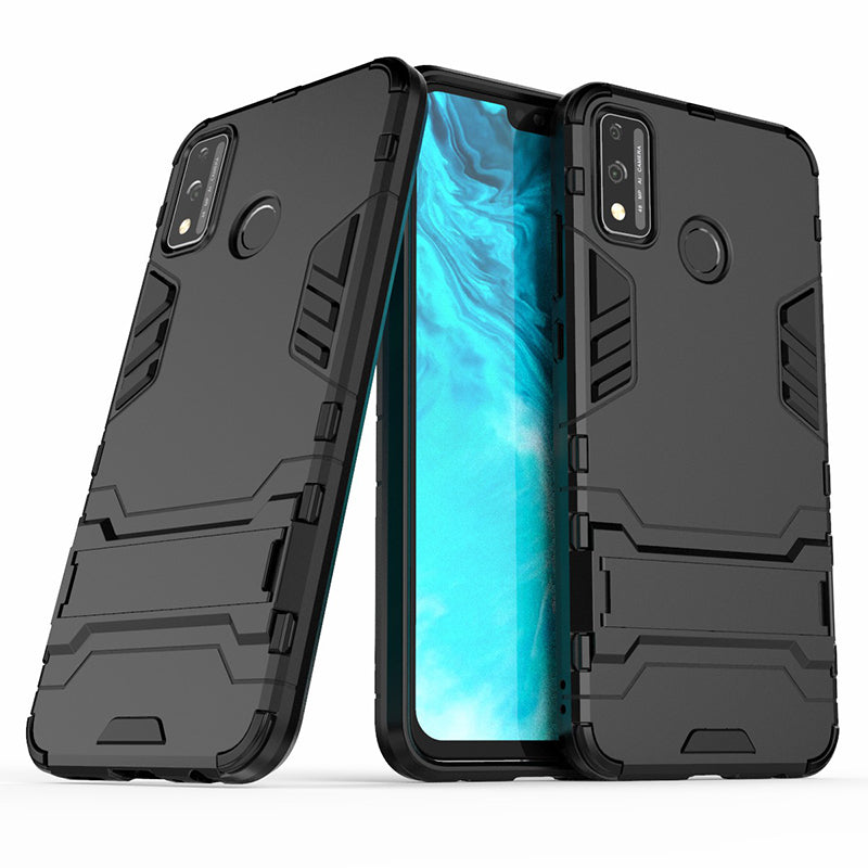 Plastic + TPU Hybrid Case with Kickstand for Honor 9X Lite