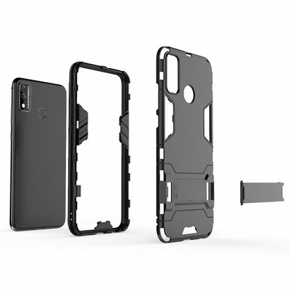 Plastic + TPU Hybrid Case with Kickstand for Honor 9X Lite