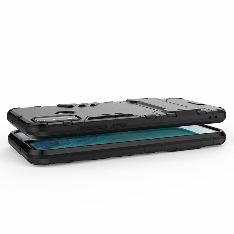 Plastic + TPU Hybrid Case with Kickstand for Honor 9X Lite