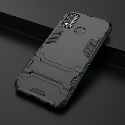 Plastic + TPU Hybrid Case with Kickstand for Honor 9X Lite