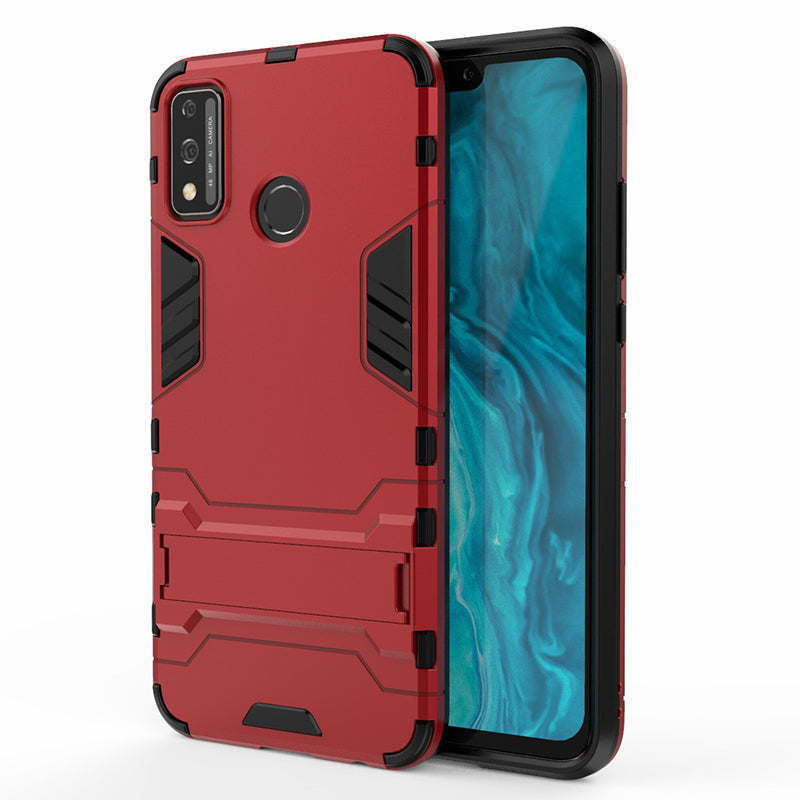 Plastic + TPU Hybrid Case with Kickstand for Honor 9X Lite