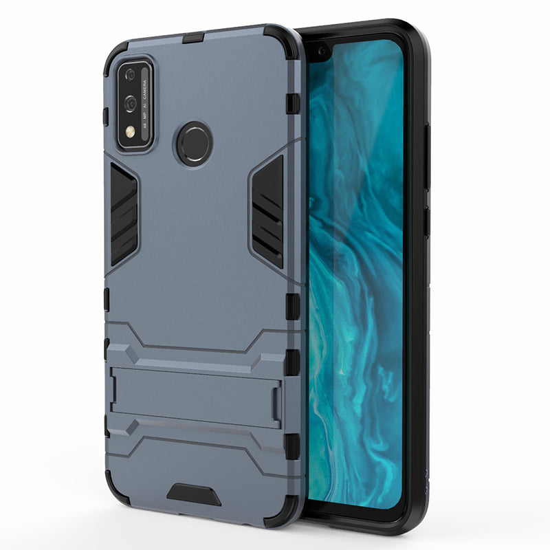 Plastic + TPU Hybrid Case with Kickstand for Honor 9X Lite