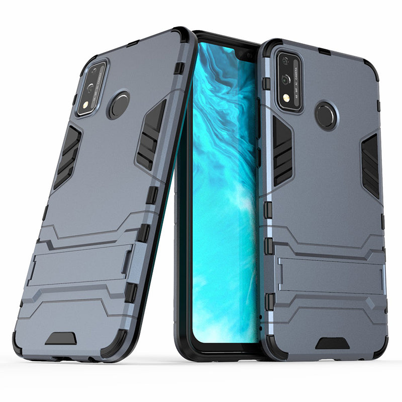 Plastic + TPU Hybrid Case with Kickstand for Honor 9X Lite