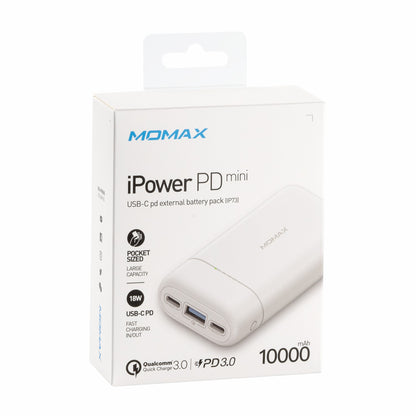 MOMAX iPower PD Mini Power Bank 10000mAh Multi-port External Battery Charger