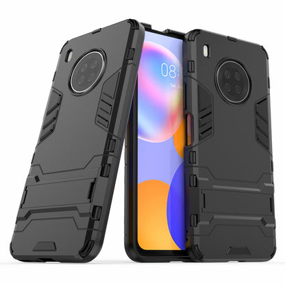 For Huawei Y9a Plastic + TPU 2 in 1 Hybrid Cell Phone Case with Kickstand