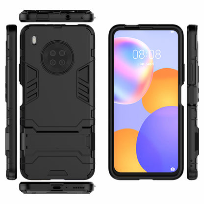 For Huawei Y9a Plastic + TPU 2 in 1 Hybrid Cell Phone Case with Kickstand