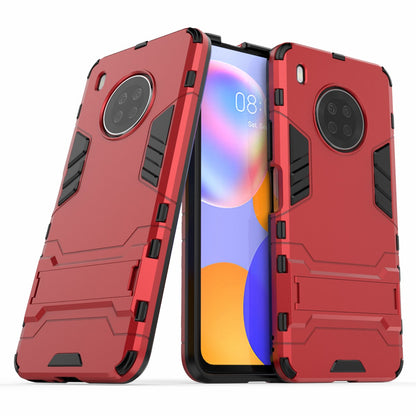 For Huawei Y9a Plastic + TPU 2 in 1 Hybrid Cell Phone Case with Kickstand