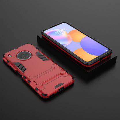 For Huawei Y9a Plastic + TPU 2 in 1 Hybrid Cell Phone Case with Kickstand