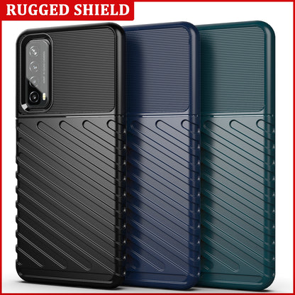 Thunder Series Twill Grain TPU Cover for Huawei P smart 2021/Y7a Case