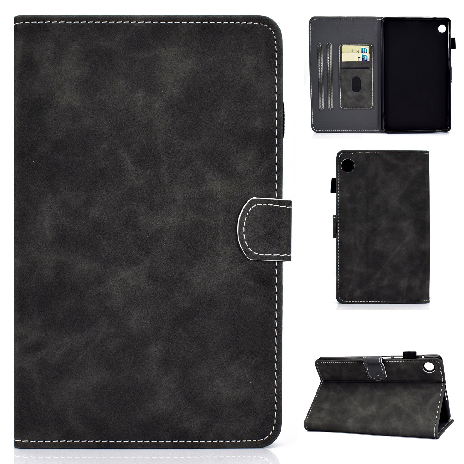 Microfiber Leather + Soft TPU Inner with Stand Case and Card Slots for Huawei MatePad T10/T10S