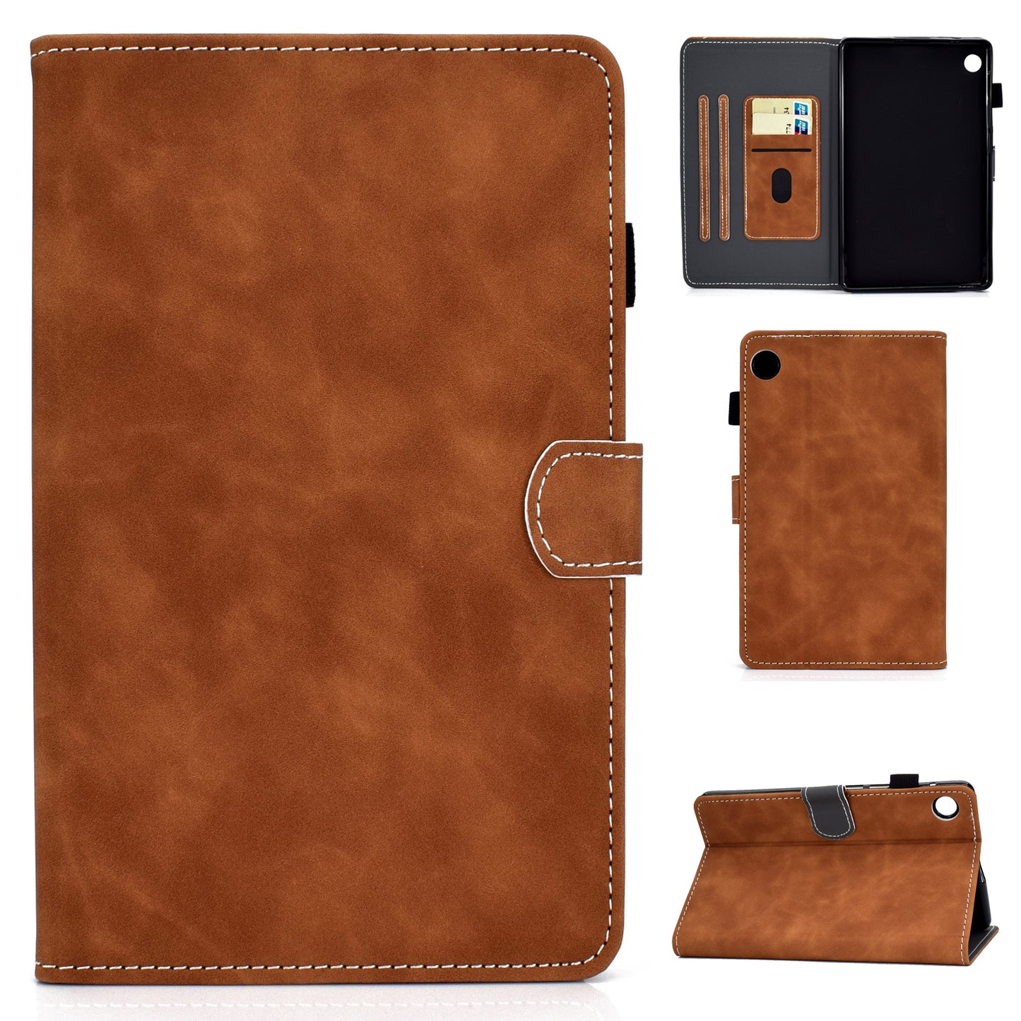 Microfiber Leather + Soft TPU Inner with Stand Case and Card Slots for Huawei MatePad T10/T10S