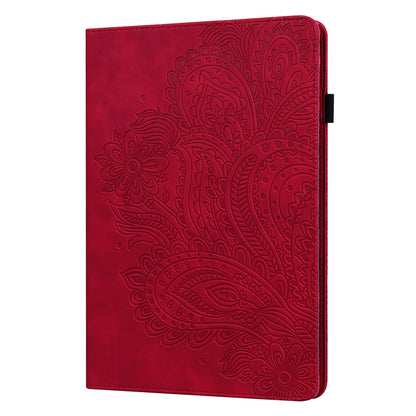 Leather Wallet Stand Tablet Protective Shell with Peacock Flower Pattern Imprinting for Huawei MatePad 10.4 (2020)/(2022)/Honor V6