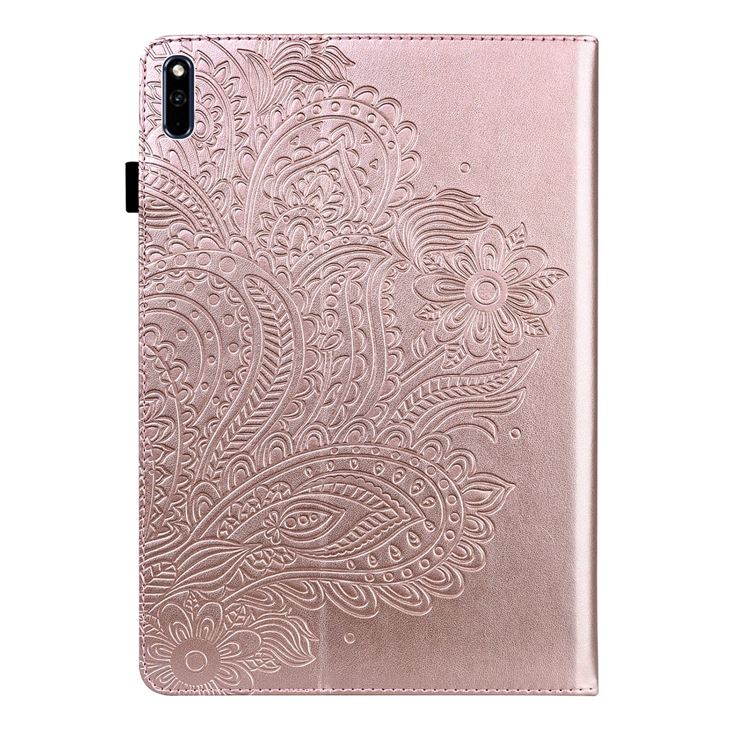 Leather Wallet Stand Tablet Protective Shell with Peacock Flower Pattern Imprinting for Huawei MatePad 10.4 (2020)/(2022)/Honor V6