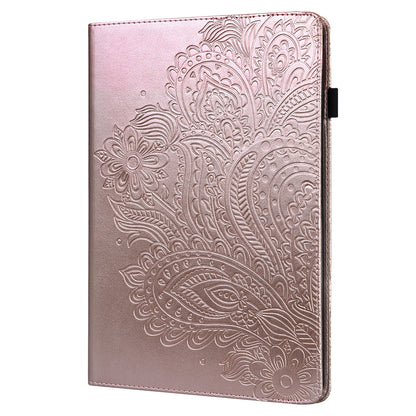 Leather Wallet Stand Tablet Protective Shell with Peacock Flower Pattern Imprinting for Huawei MatePad 10.4 (2020)/(2022)/Honor V6