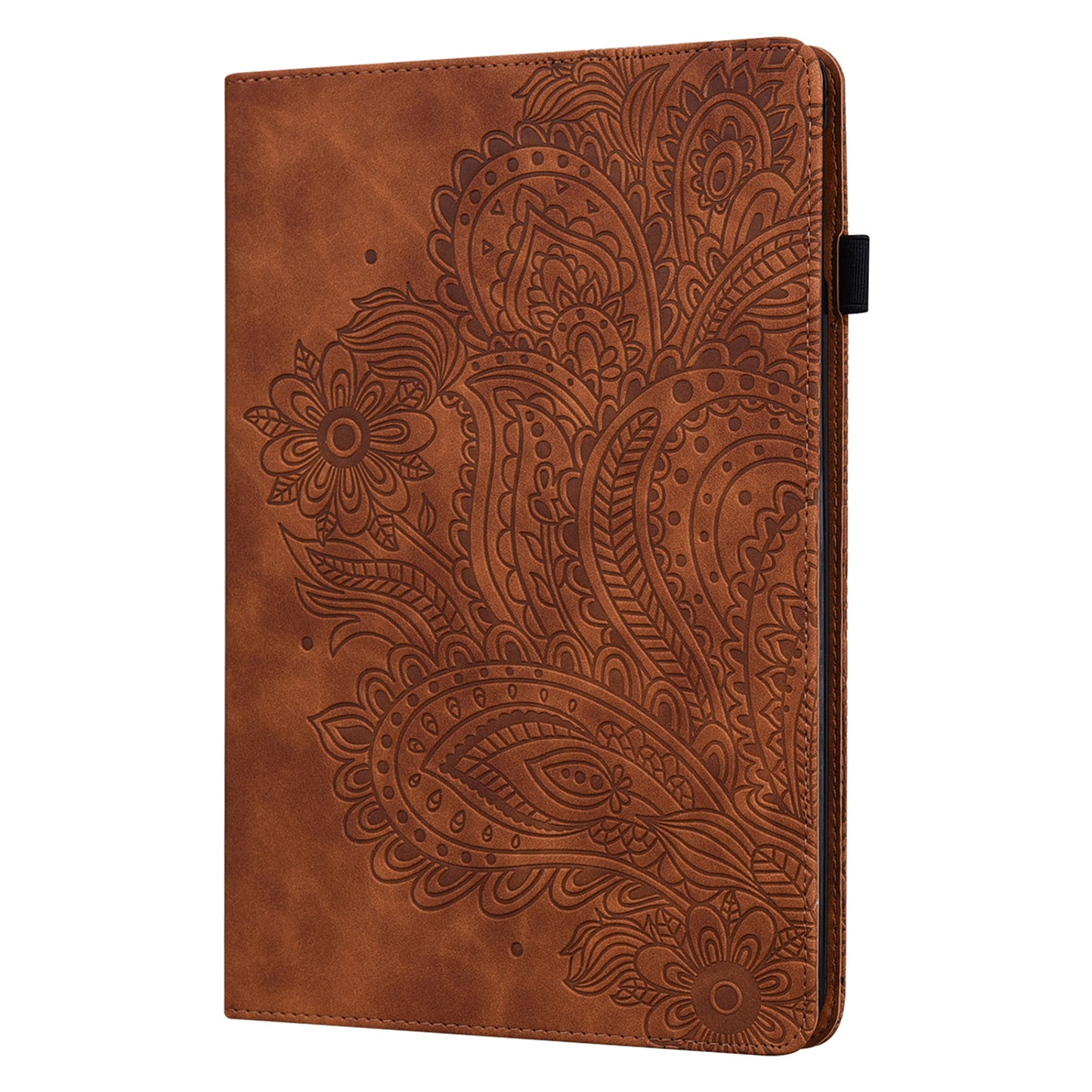 Leather Wallet Stand Tablet Protective Shell with Peacock Flower Pattern Imprinting for Huawei MatePad 10.4 (2020)/(2022)/Honor V6