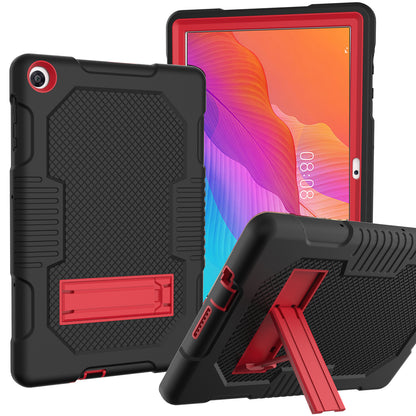 Slide-Out Kickstand Design Contrast Color PC + TPU + Silicone Tablet Cover Case for Huawei MatePad T10S