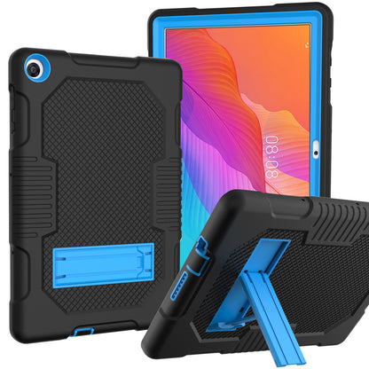 Slide-Out Kickstand Design Contrast Color PC + TPU + Silicone Tablet Cover Case for Huawei MatePad T10S