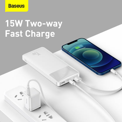 BASEUS Bipow Digital Display Power Bank 10000mAh 15W Portable Backup Charger