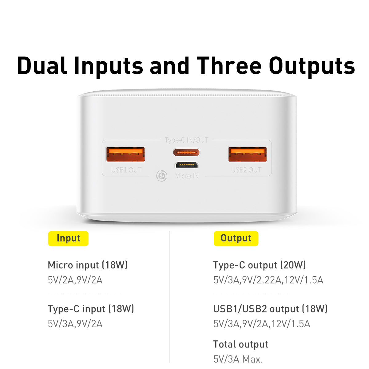 BASEUS Bipow Digital Display Power Bank 30000mAh 20W Portable Phone Charger