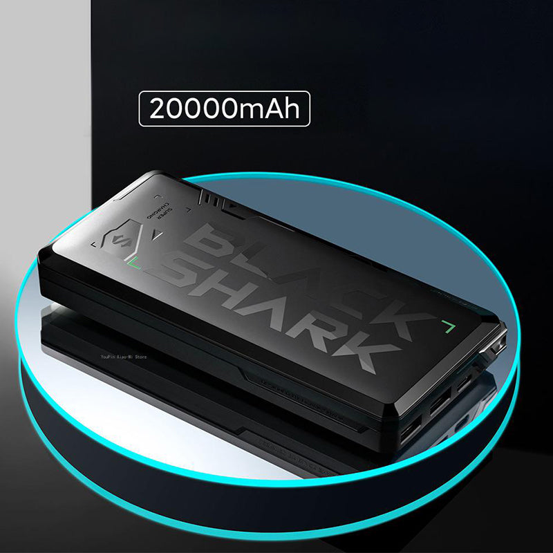 XIAOMI BLACK SHARK 20000mAh Power Bank 3 Output Two Way Fast Charging Battery Charger Powerbank