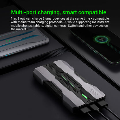 XIAOMI BLACK SHARK 10000mAh Power Bank Dual USB+Type-C Two Way 18W Fast Charging Battery Charger