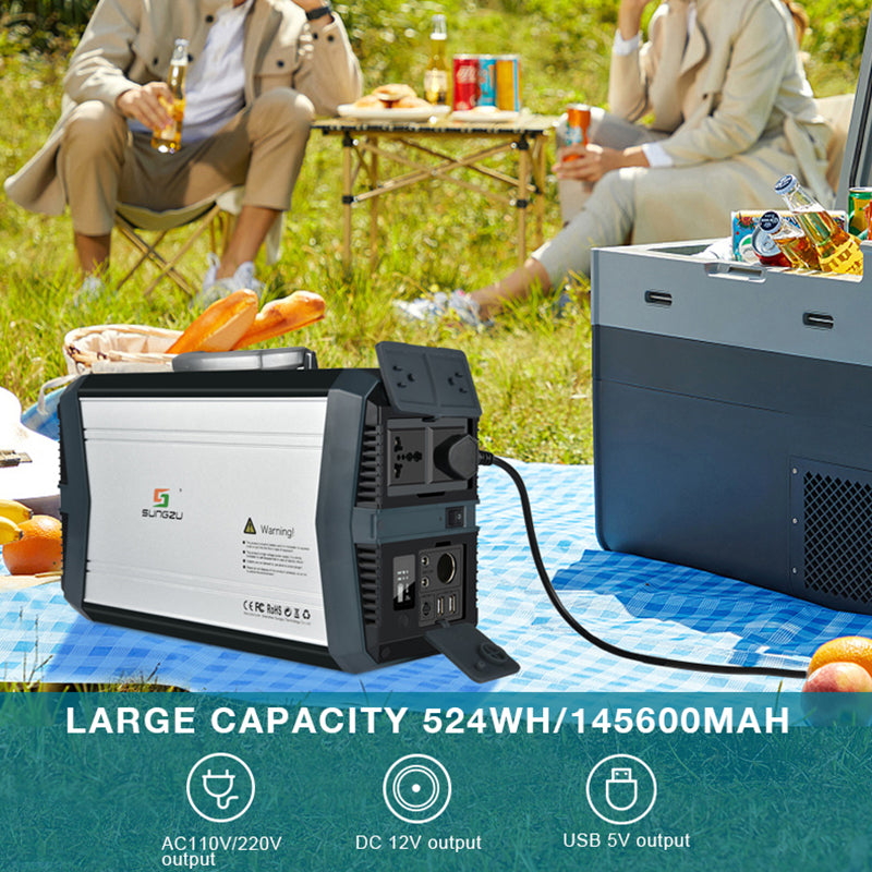 SUNGZU SKA501 500W 220V/50Hz AC/DC Outdoor Emergency Lithium Battery Laptop Inverter Solar Generator Power Bank 524Wh Portable Power Station